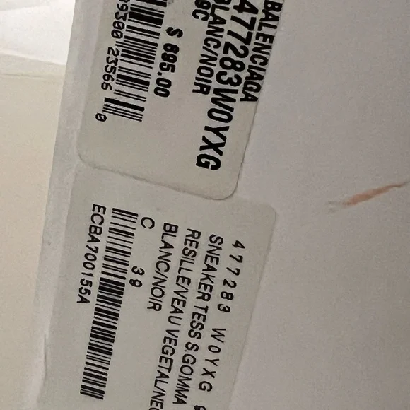 Balenciaga Blanc Noir /White Sneakers 39 / 8.5 - Picture 5 of 16